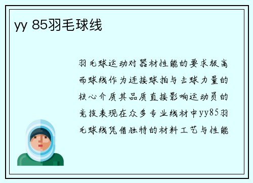 yy 85羽毛球线